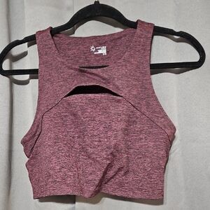 Aerie Offline Maroon Heather Tank